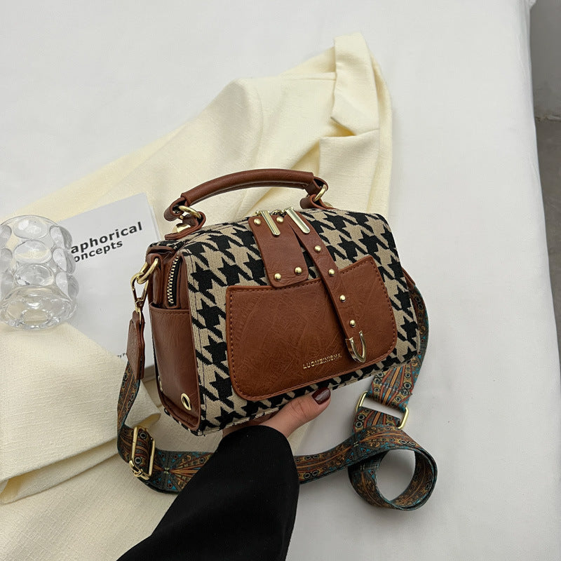 Contrast Color And Versatile Crossbody Bag Small Square Bag