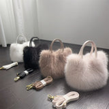 Women's Fox Fur-style Tote Bag