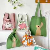 Borsa a tracolla lavorata a maglia Moon Rabbit