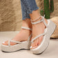 Summer Denim Thong Sandals Fashion Thick-soled Flat Shoes