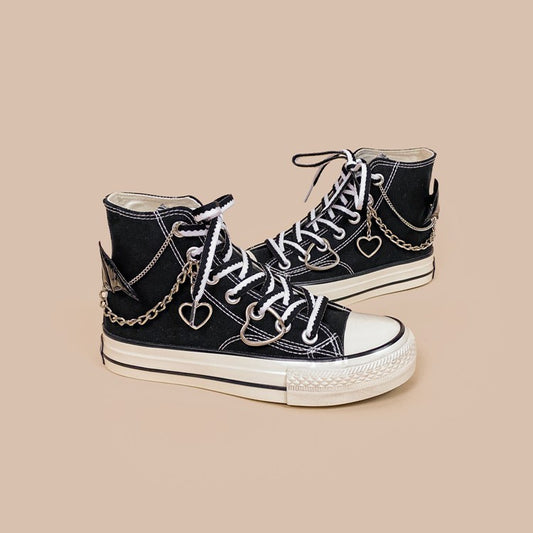 Handmade High Top Canvas Shoes