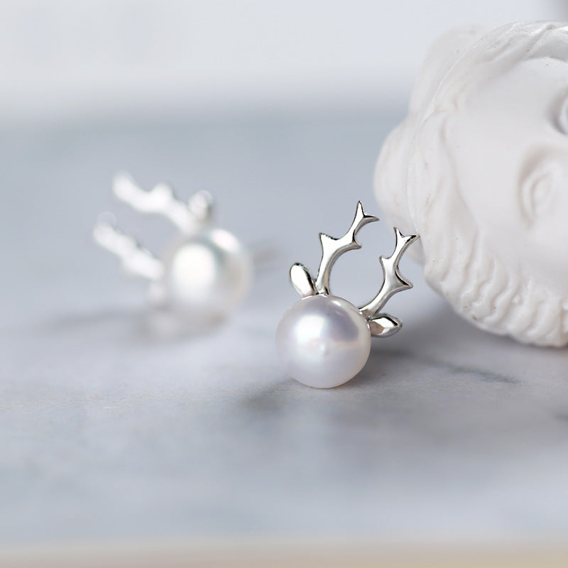 S925 Silver  Pearl Earrings Jewelry