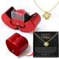 Fashion Jewelry Box Red Apple Necklace Eternal Rose For Girl