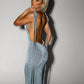 Slim Backless Dress Summer Camisole Gown Lace-up Long Dress