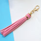 Background Color Leather Tassel Key Chain Silica Gel Bracelet