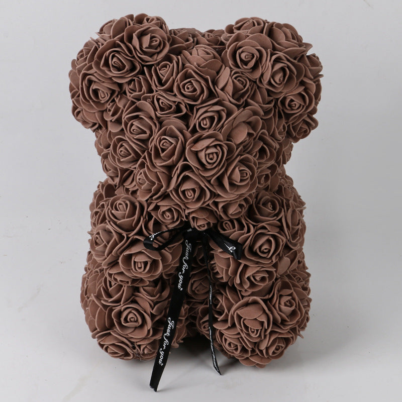 Liebesgeschenk Rosenbär Ewige Blume Rose Teddybär PE-Schaumbär 25 cm