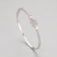 Bracciale in argento sterling S925 con trifoglio femminile stile coreano fresco