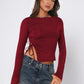 Women's Drawstring Off-shoulder Top