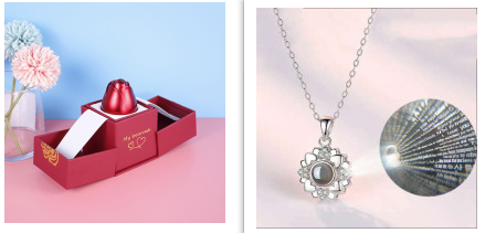 Gifts Metal Rose Jewelry Gift Box Necklace For Wedding Girlfriend Necklace Gifts