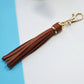 Background Color Leather Tassel Key Chain Silica Gel Bracelet