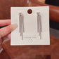 Silver Needle Exquisite Full Diamond Long Fringe Earrings Women