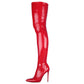 Fashionable Elastic Glossy PU Slim High Heels Boots