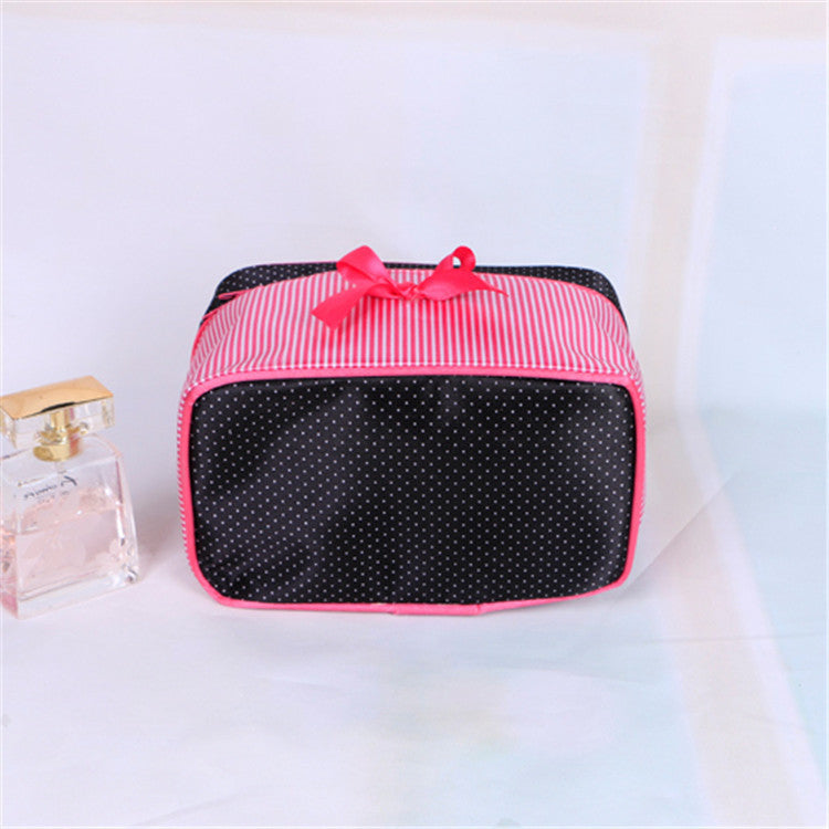 Striped Multicolor Large-capacity Storage Cosmetic Bag