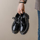 Thick Soled Small Leather Shoes