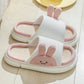 Cute Rabbit Slippers Linen House Shoes