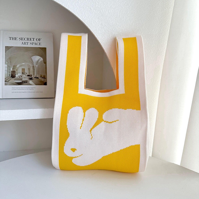 Borsa a tracolla lavorata a maglia Moon Rabbit