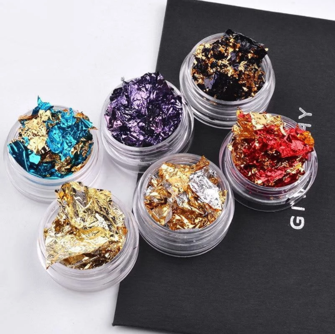 Nail tin foil fragment nail jewelry