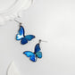 Filo per orecchio a farfalla blu S925 Perla lunga in argento sterling