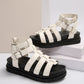 Hollow-out Belt Buckle Platform Pig Cage Sandals Foreign Trade Roman Shoes