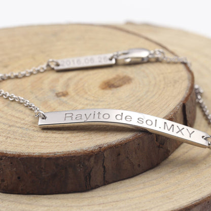 Bracciale creativo con lettera inglese fatto a mano