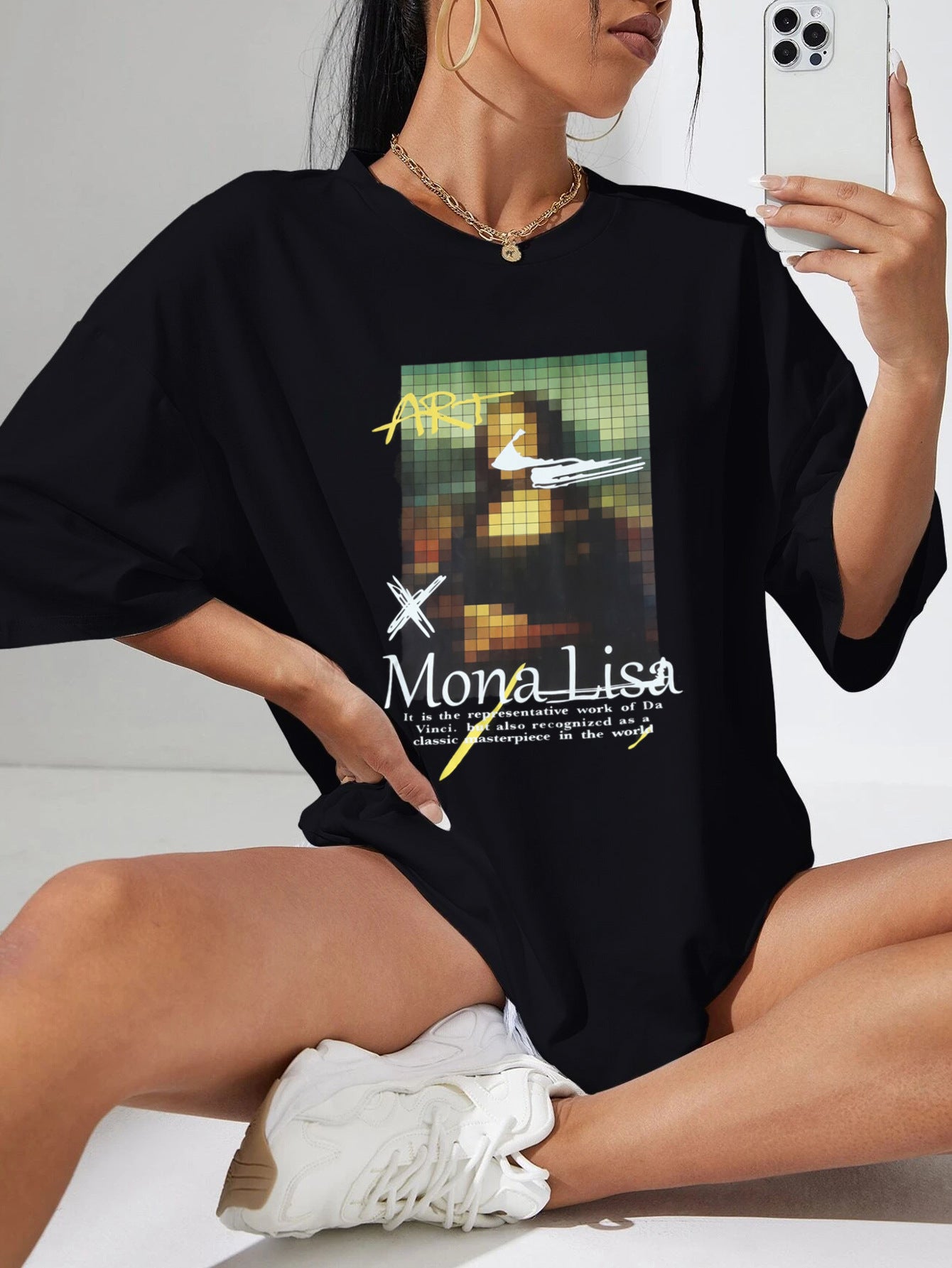 Lässiges, modisches Damen-T-Shirt mit Rundhalsausschnitt