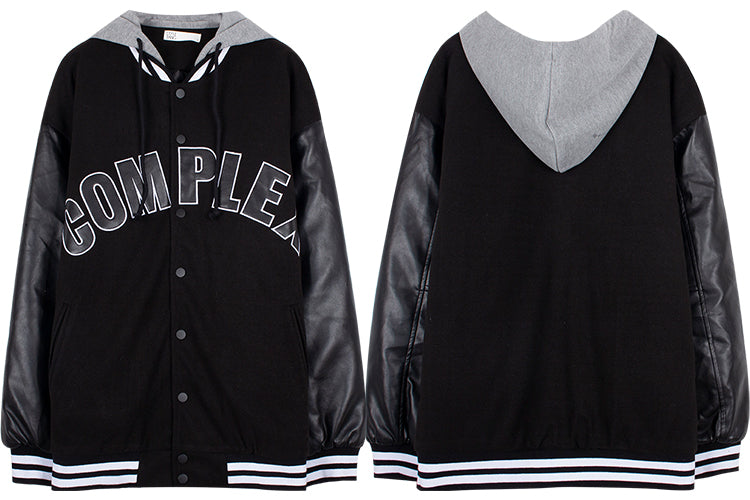 Black Baseball Jacket | Black Printed Baseball Jacket | Trend N Trove