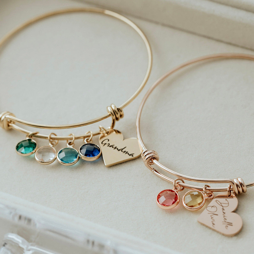 Birthstone Love Bracelet | Women's Birthstone Bracelet | Trend N Trove