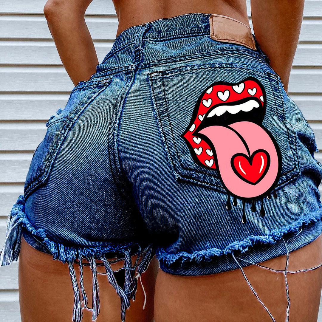 Loch Mode Vier Jahreszeiten Straße Hipster Denim Shorts Frauen