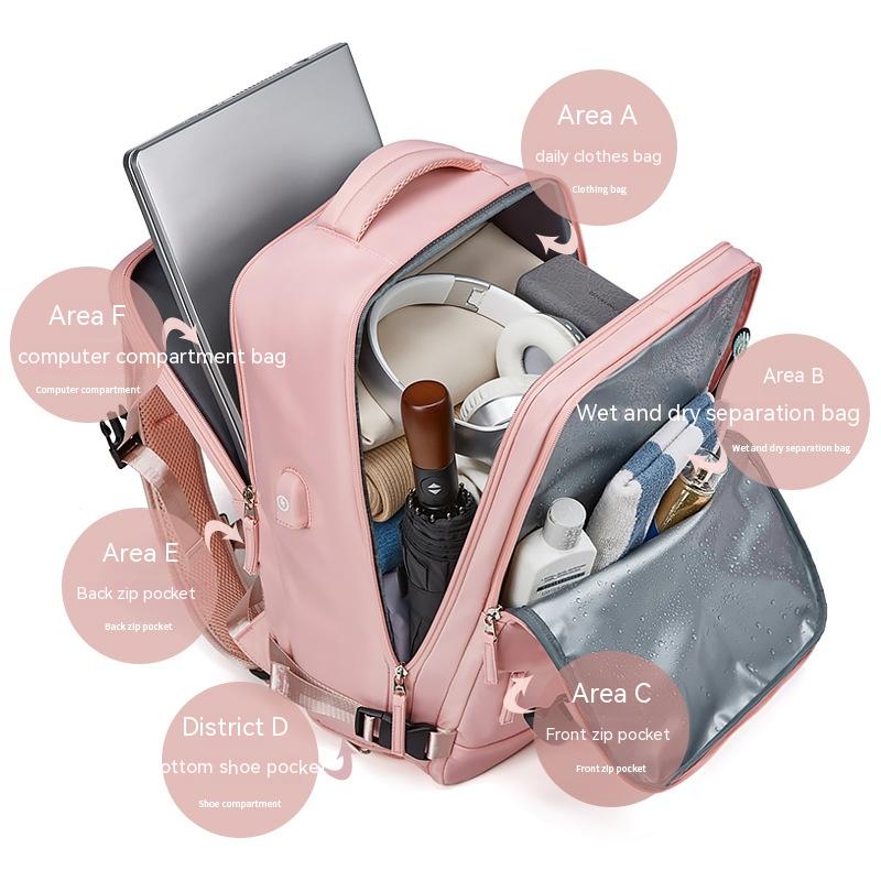 New Travel Backpack Women's Large Capacity Dry Wet Separation