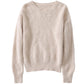 Hollow Round Neck Mink Sweater Women