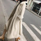 Faux Fur Long Solid Jacket White Black