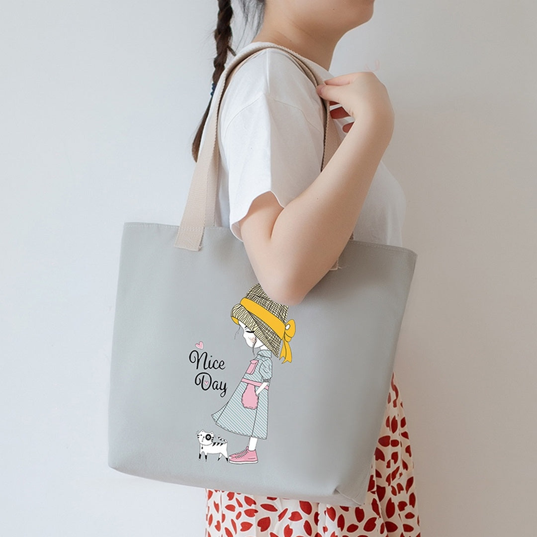 Women's Canvas Artistic Portable One-shoulder Mummy Tote Bag