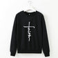 Street Style Letter Printing Long-sleeved Round-neck Pullover