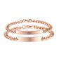 Titanium Steel Curved Plate Rose Gold Plated Men's And Women's Bracelet Bracelet