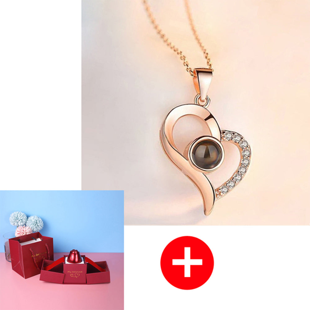 Gifts Metal Rose Jewelry Gift Box Necklace For Wedding Girlfriend Necklace Gifts