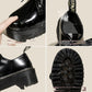 Thick Soled Small Leather Shoes