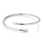 Bracciale regolabile in argento sterling per tutto il corpo S925 Bracciale con base liscia da 3 mm