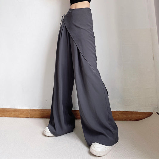 Pantaloni casual larghi a vita alta per le donne