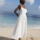 Pure Cotton V-neck Strap New Elegant Dress