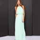 Women  Halter Chiffon Maxi Dress