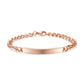 Titanium Steel Curved Plate Rose Gold Plated Men's And Women's Bracelet Bracelet