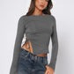 Women's Drawstring Off-shoulder Top