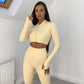 Cardigan high-waisted trousers skinny suit