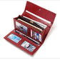 Long Cowhide Multiple Card Slots Coin Pocket RFID Anti-magnetic Women's Handbag