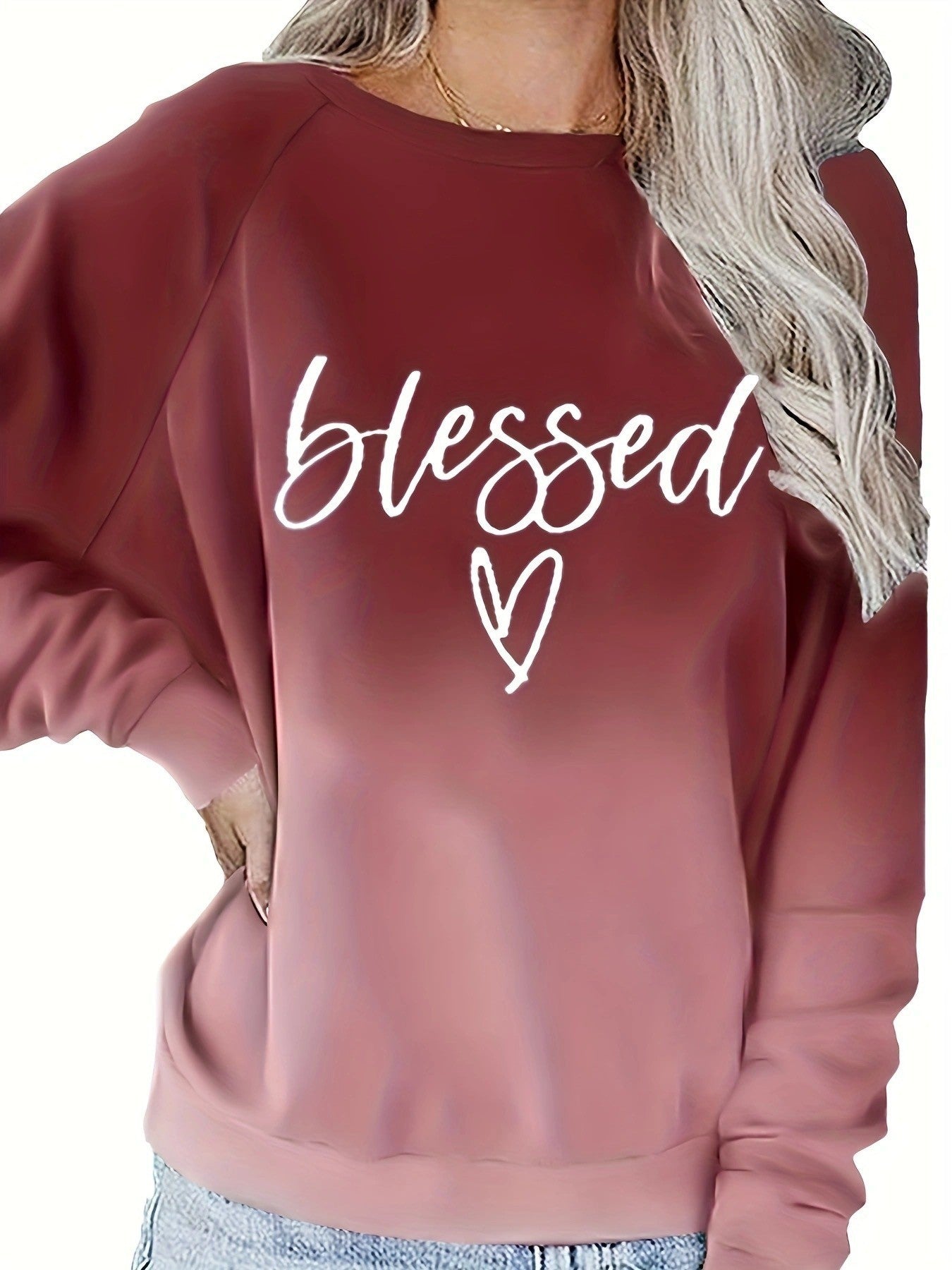 Modisches Damen-Sweatshirt mit Buchstaben-Print