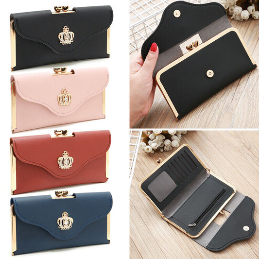 Women Short Small Money Purse Wallet Ladies PU Leather Folding Coin Card Holder