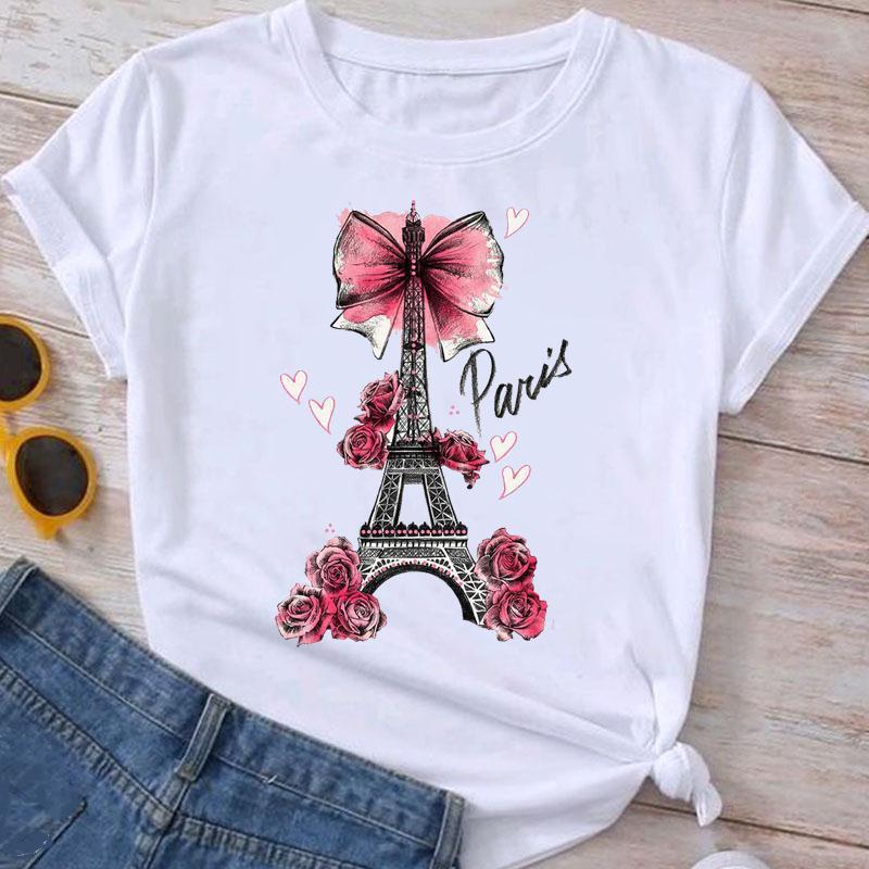 Blume Pflanze Bottoming Shirt Halbarm einfache Cartoon