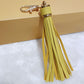 Background Color Leather Tassel Key Chain Silica Gel Bracelet