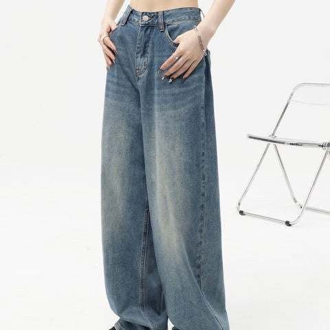 Loose High Waist Straight Wide Leg Jeans