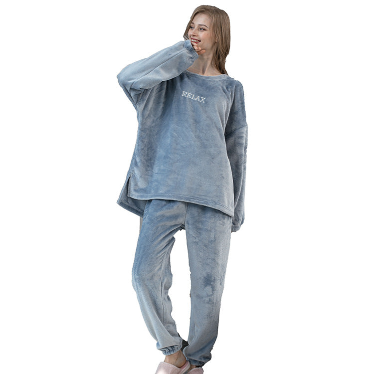 Flanell-Pyjama-Sets, Winter-Hauskleidung für Damen und Herren, Nachtwäsche, Paar